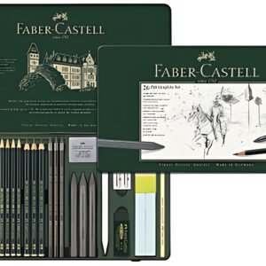 FABER-CASTELL Set crayons PITT GRAPHITE, étui de 26 pièces