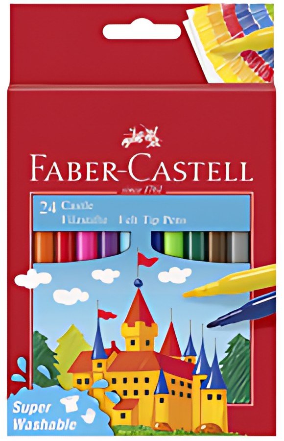 FABER-CASTELL Feutre CASTLE, étui carton de 24 pièces