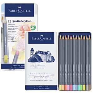 FABER-CASTELL Crayon GOLDFABER Aquarelle, boîte métal de 12