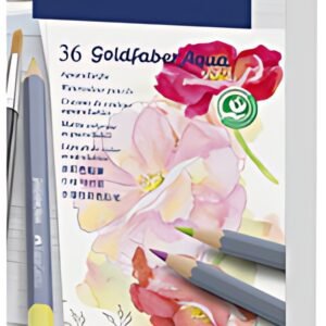 FABER-CASTELL Crayon GOLDFABER Aquarelle, boîte métal de 36
