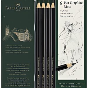 FABER-CASTELL Crayon graphite PITT GRAPHITE Matt, étui de 6