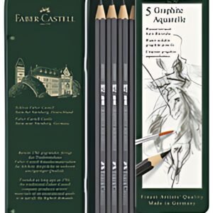 FABER-CASTELL Crayon GRAPHITE AQUARELLE, étui de 5