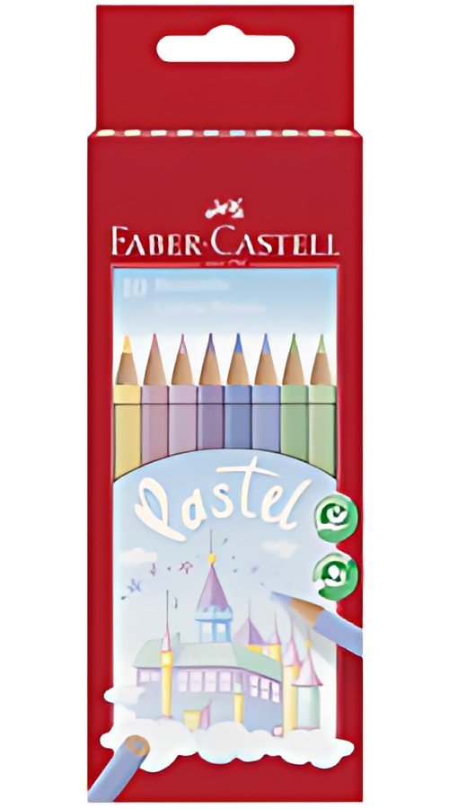 FABER-CASTELL Crayons de couleur COLOUR PASTELL, étui de 10