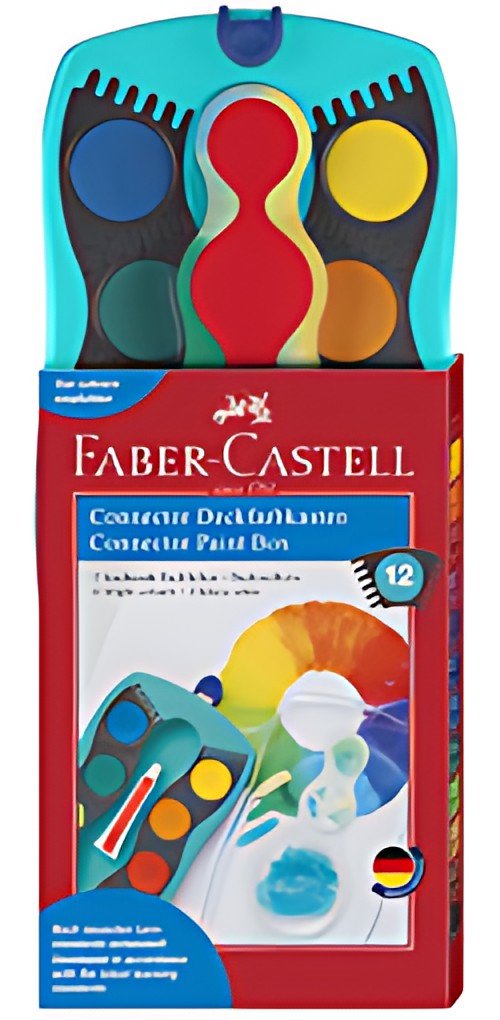 FABER-CASTELL Palette de peinture CONNECTOR, 12 couleurs