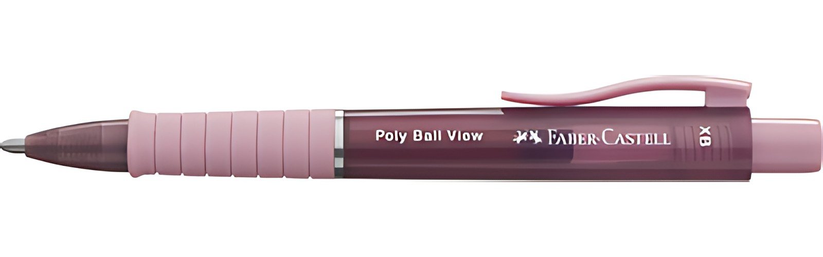 FABER-CASTELL Stylo à bille rétractable POLY BALL VIEW, rose