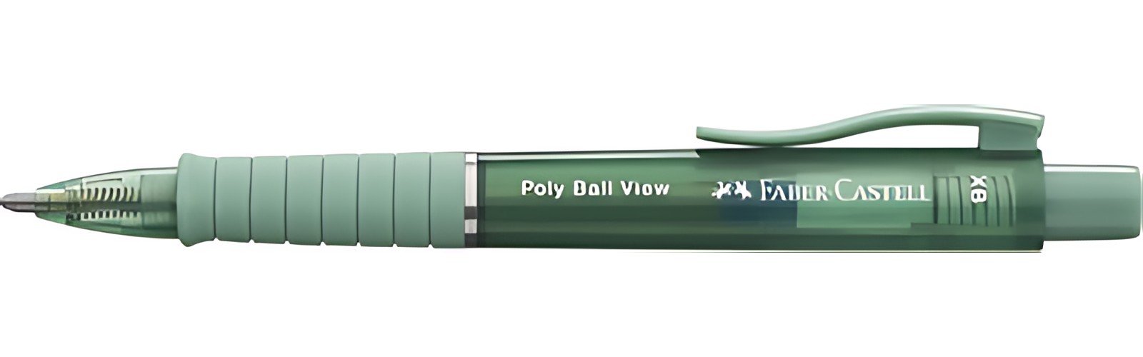 FABER-CASTELL Stylo à bille rétractable POLY BALL VIEW, vert