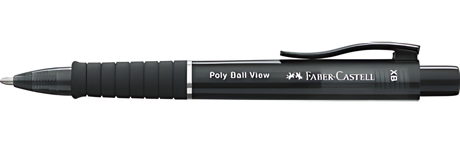 FABER-CASTELL Stylo à bille rétractable POLY BALL VIEW, noir