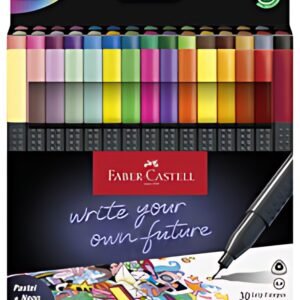 FABER-CASTELL Feutre pointe fine GRIP FINEPEN, étui de 30