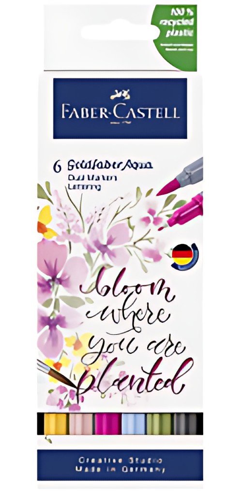 FABER-CASTELL Marqueur aquarelle GOLDFABER, étui Lettering