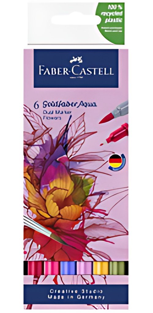 FABER-CASTELL Marqueur aquarelle GOLDFABER, étui Fleurs