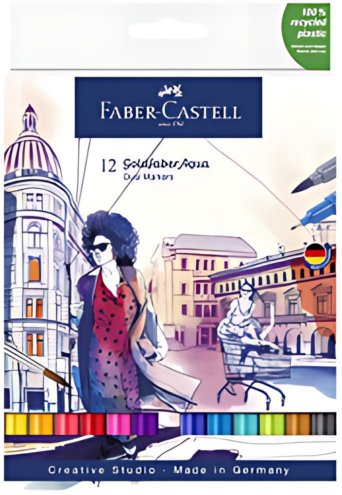 FABER-CASTELL Marqueur aquarelle GOLDFABER, étui de 12