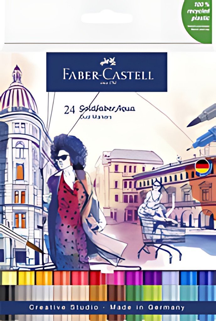 FABER-CASTELL Marqueur aquarelle GOLDFABER, étui de 24