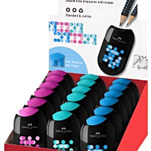 FABER-CASTELL Taille-crayon double TWO TONE, en présentoir