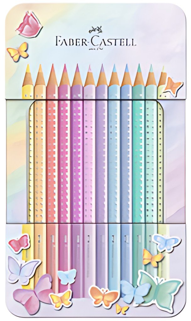 FABER-CASTELL Crayon de couleur SPARKLE PASTEL, étui de 12