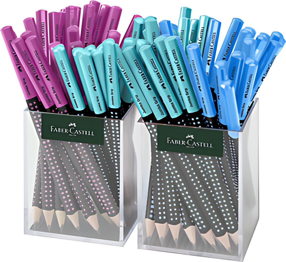 FABER-CASTELL Crayon graphite Jumbo GRIP TWO TONE, carquois
