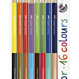 FABER-CASTELL Crayons de couleur Bicolor, carte blister de 8