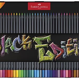 FABER-CASTELL Crayon de couleur Black Edition, étui de 36