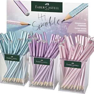 FABER-CASTELL Crayon de papier GRIP SPARKLE Cosmic, 3 pots