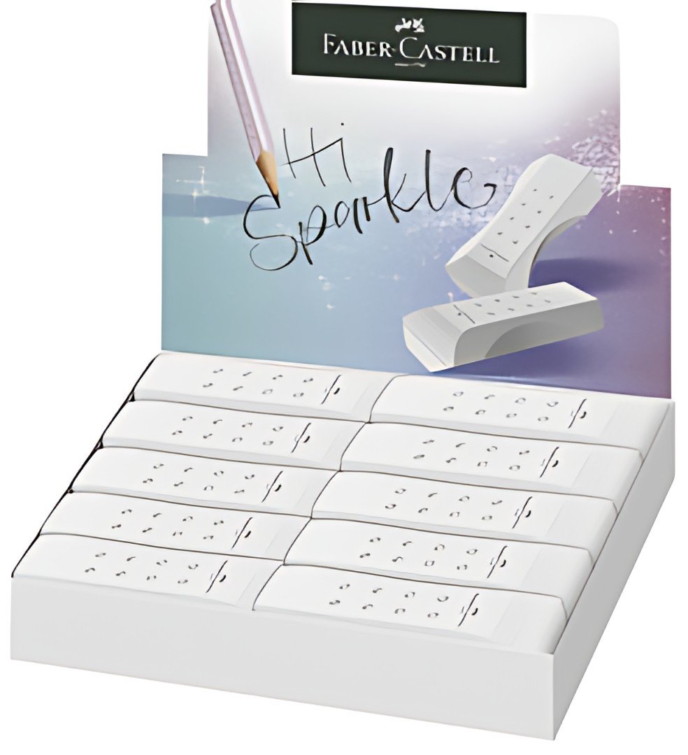 FABER-CASTELL Gomme en plastique RollOn SPARKLE, blanc