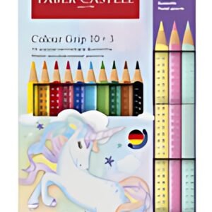 FABER-CASTELL Crayon de couleur triangulaire Colour, 10+3