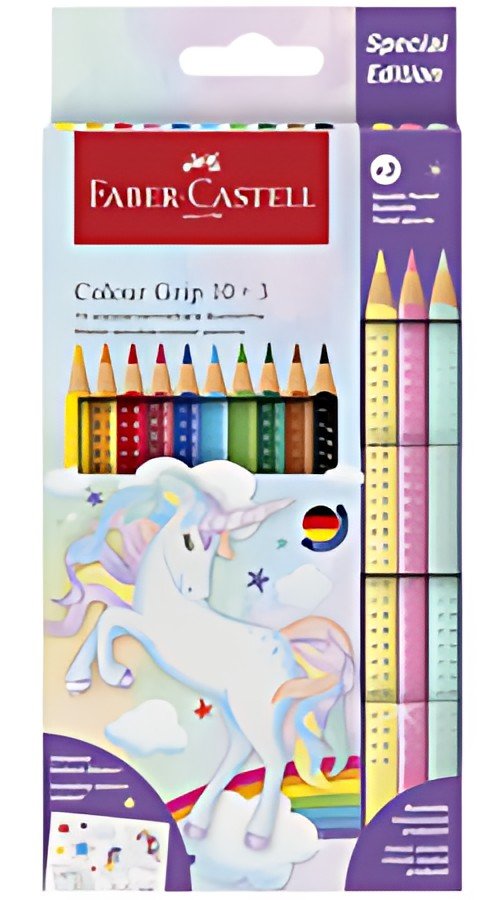 FABER-CASTELL Crayon de couleur triangulaire Colour, 10+3
