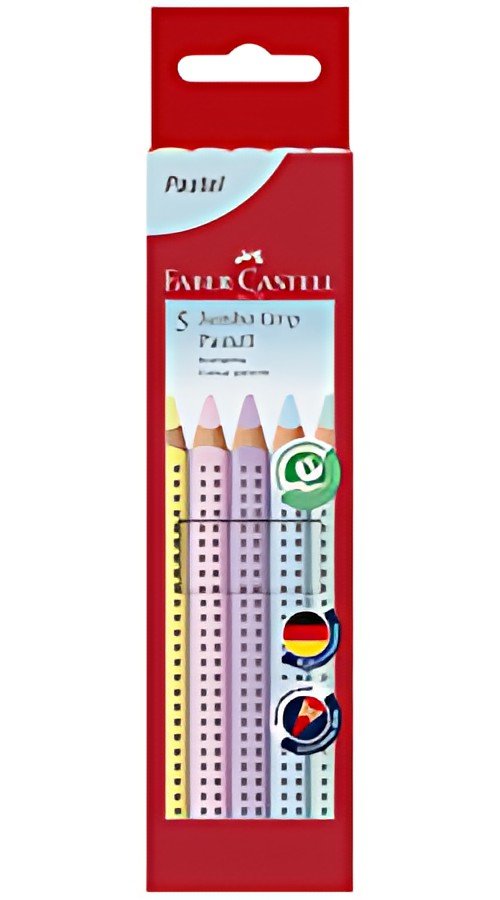 FABER-CASTELL Crayon de couleur triangulaire Jumbo GRIP