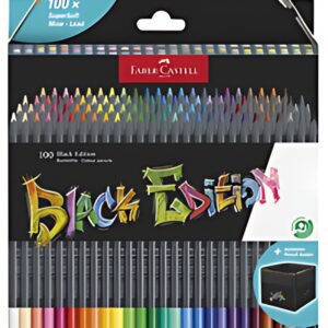 FABER-CASTELL Crayon de couleur Black Edition, étui de 100