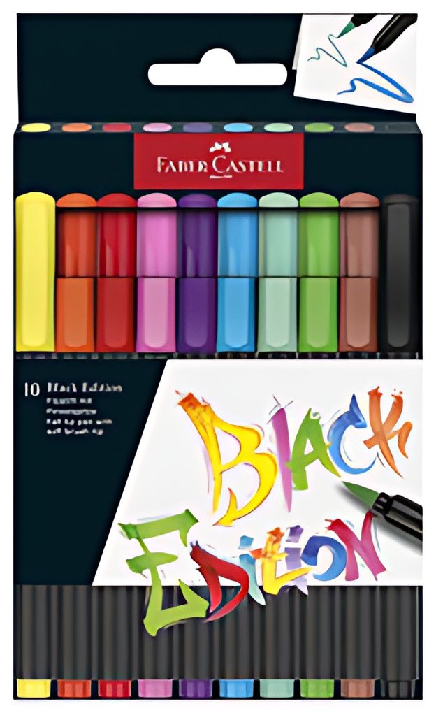 FABER-CASTELL Feutre Black Edition, étui de 10