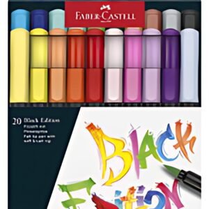 FABER-CASTELL Feutre Black Edition, étui de 20
