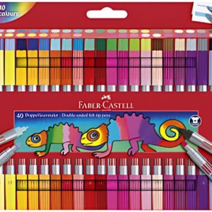FABER-CASTELL Feutre double pointe, étui de 40