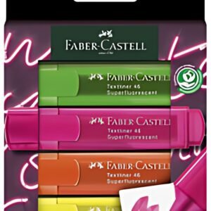 FABER-CASTELL Surligneur TEXTLINER 1546 NEON, étui de 4