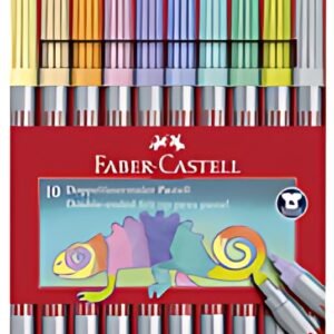 FABER-CASTELL Feutre double pointe pastel, étui de 10