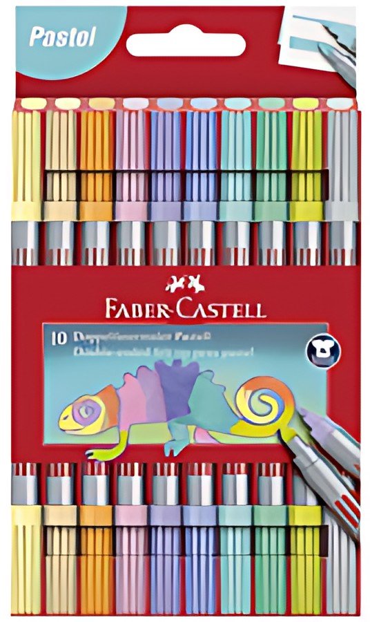 FABER-CASTELL Feutre double pointe pastel, étui de 10