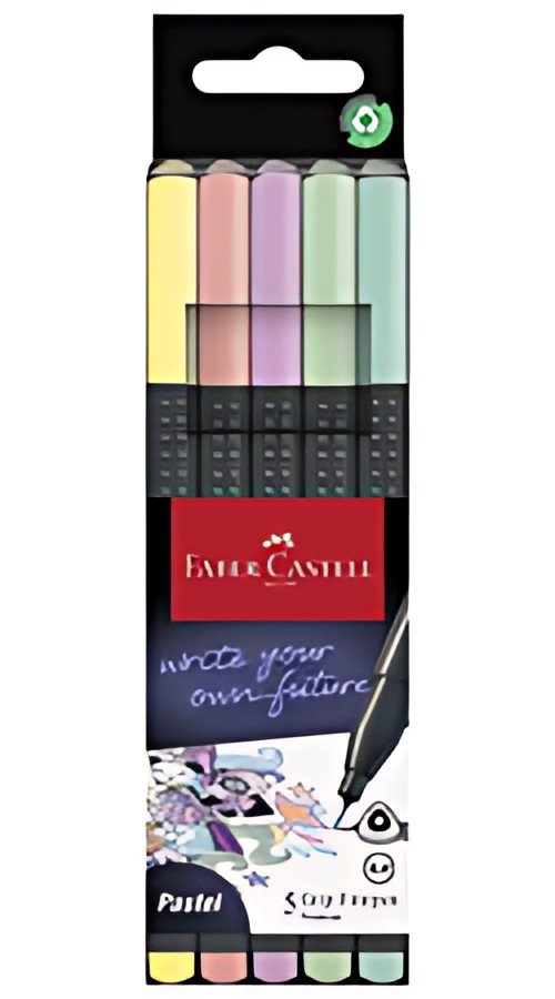 FABER-CASTELL Feutre pointe fine GRIP FINEPEN, étui de 5