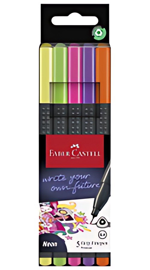FABER-CASTELL Feutre pointe fine GRIP FINEPEN fluo, étui