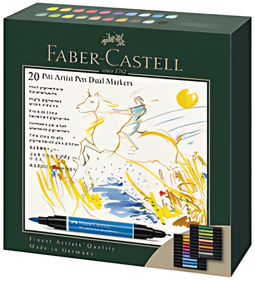 FABER-CASTELL Feutre PITT artist pen Dual Marker, étui de 20