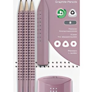 FABER-CASTELL Kit Crayon graphite GRIP 2001, rose shadow