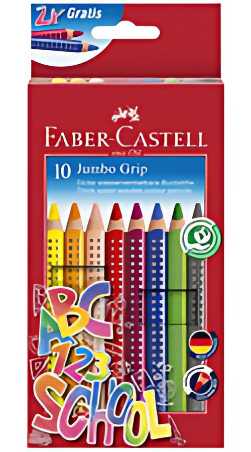 FABER-CASTELL Crayon de couleur Jumbo GRIP, étui promo