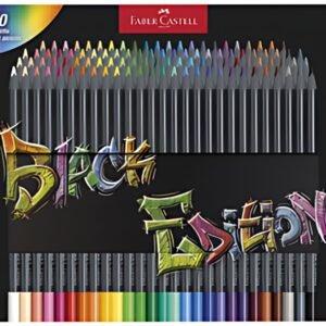 FABER-CASTELL Crayon de couleur Black Edition, étui de 100
