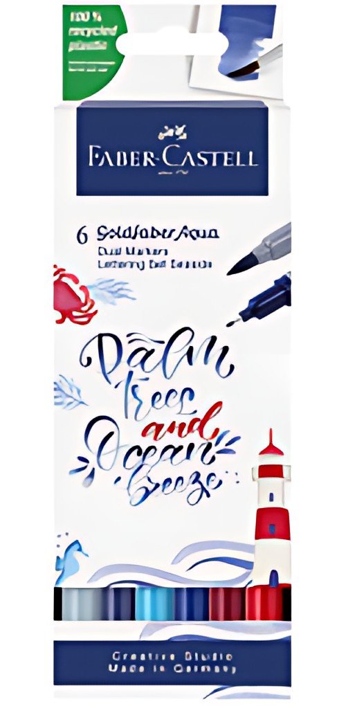 FABER-CASTELL Marqueur aquarelle GOLDFABER, Sea, étui de 6