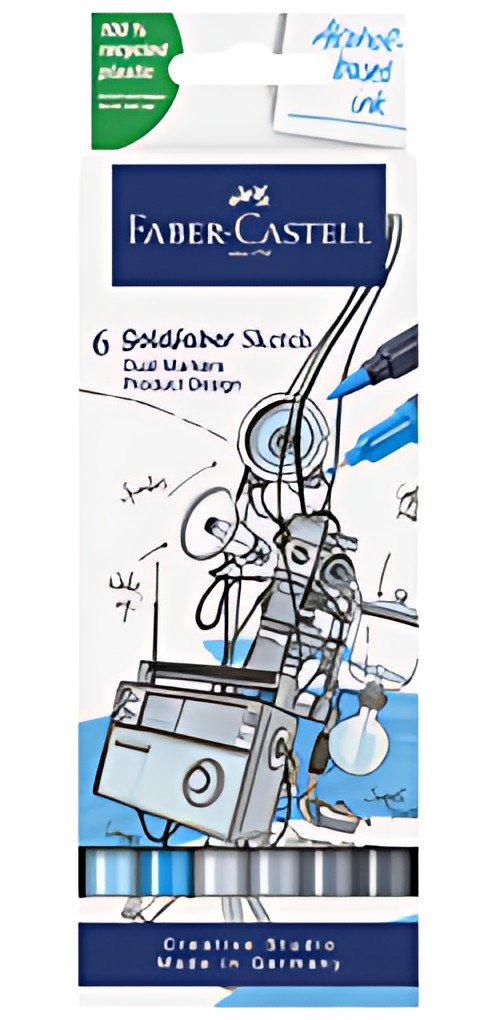 FABER-CASTELL Marqueur Sketch GOLDFABER, étui de 6 design