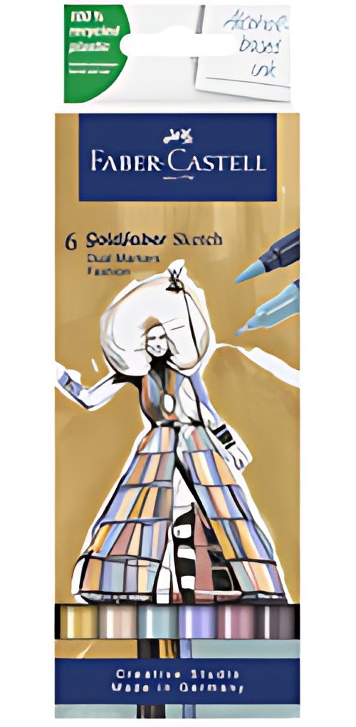 FABER-CASTELL Marqueur Sketch GOLDFABER, étui de 6 Fashion
