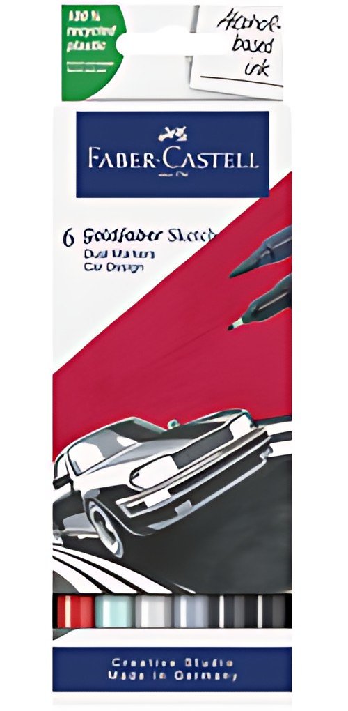 FABER-CASTELL Marqueur Sketch GOLDFABER, étui de 6 Car