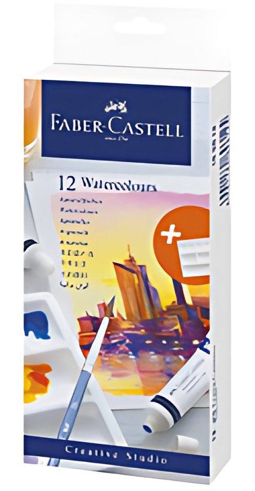 FABER-CASTELL Aquarelle en tube, étui carton de 12
