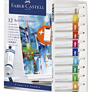 FABER-CASTELL Acrylique en tube, étui carton de 12