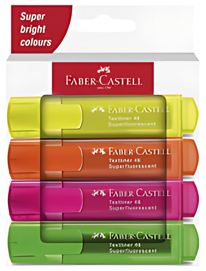 FABER-CASTELL Surligneur TEXTLINER 1546, étui en carton de 4