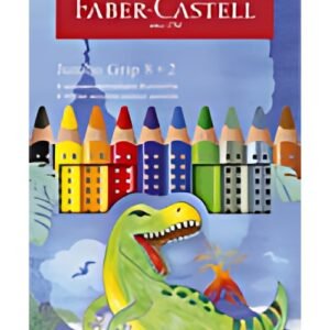 FABER-CASTELL Crayon de couleur triangulaire Jumbo GRIP Dino