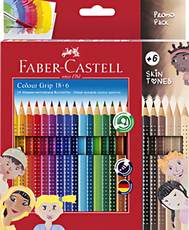 FABER-CASTELL Crayon de couleur Colour GRIP, étui promo