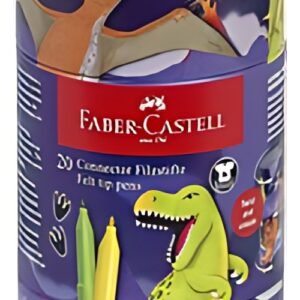 FABER-CASTELL Feutre CONNECTOR PEN, Dinobox de 20