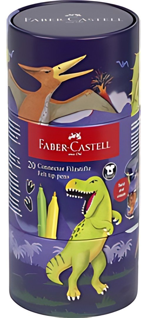 FABER-CASTELL Feutre CONNECTOR PEN, Dinobox de 20